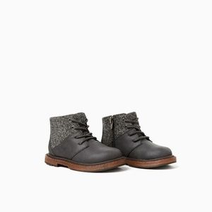 ZARA GRAY CLASSIC CONTRASTING BOOTS